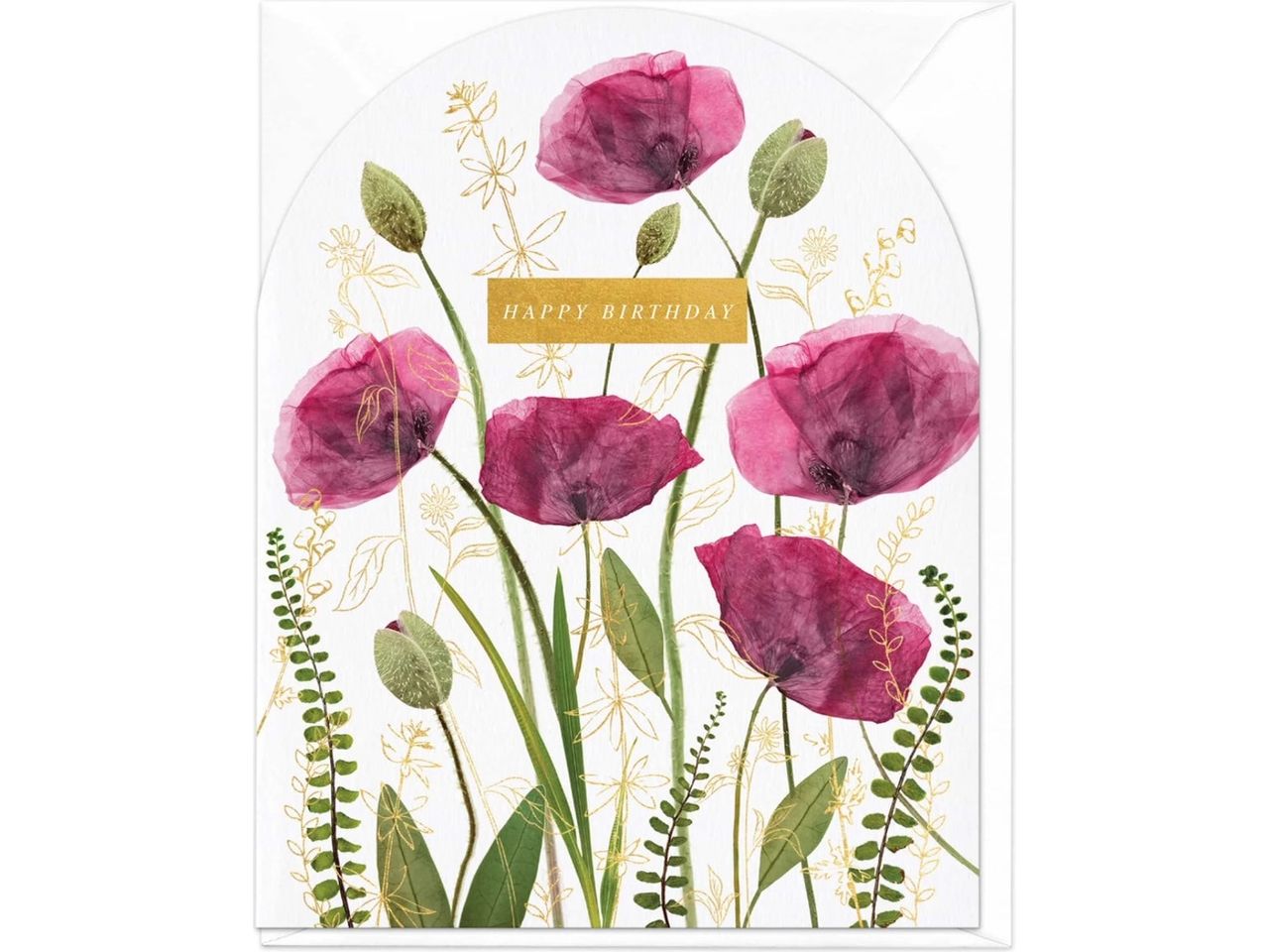 Pressed Poppies Birthday Card image 0