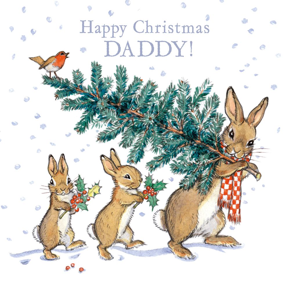 Bringing Home the Tree – Christmas Card for Daddy