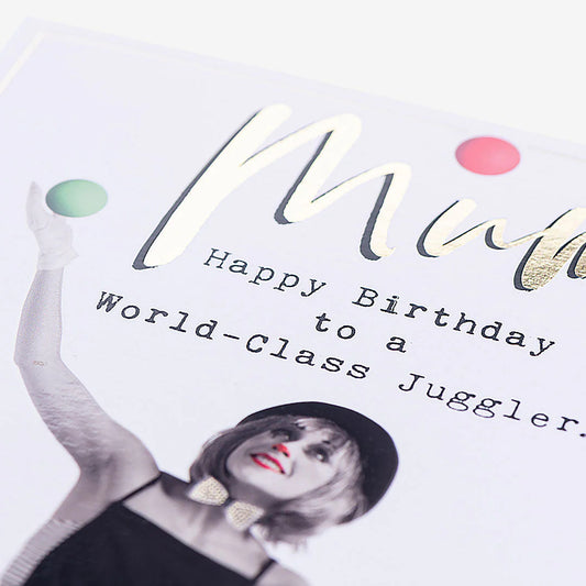 World Class Juggling Mum Card