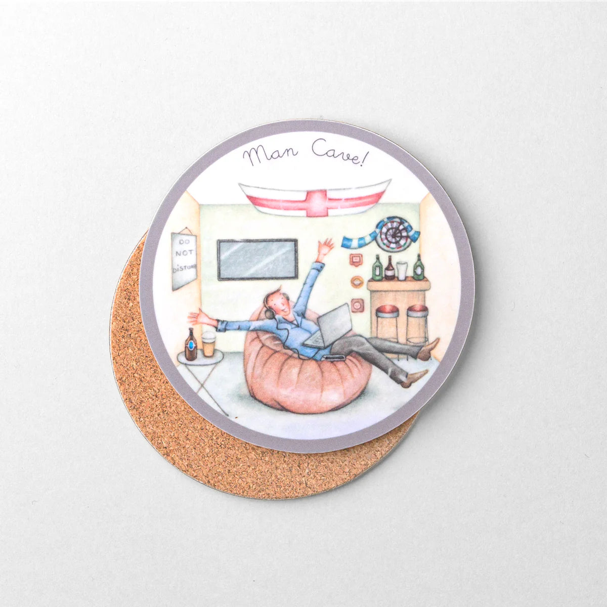 Man Cave Coaster by Bernie Parker