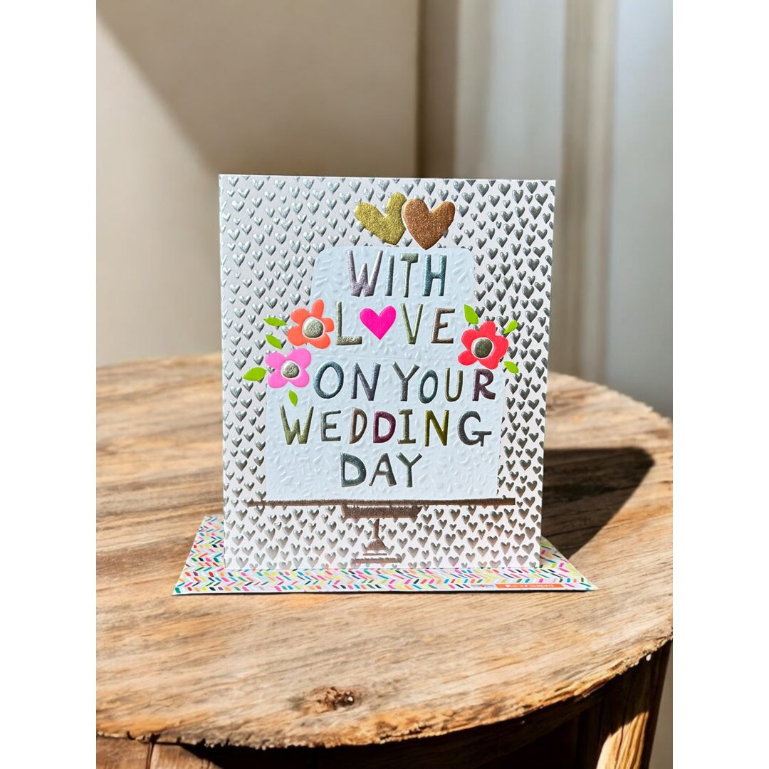 With Love on Your Wedding Day Cake Card