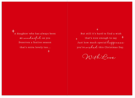 For a Daughter Who Means So Much” Christmas Card