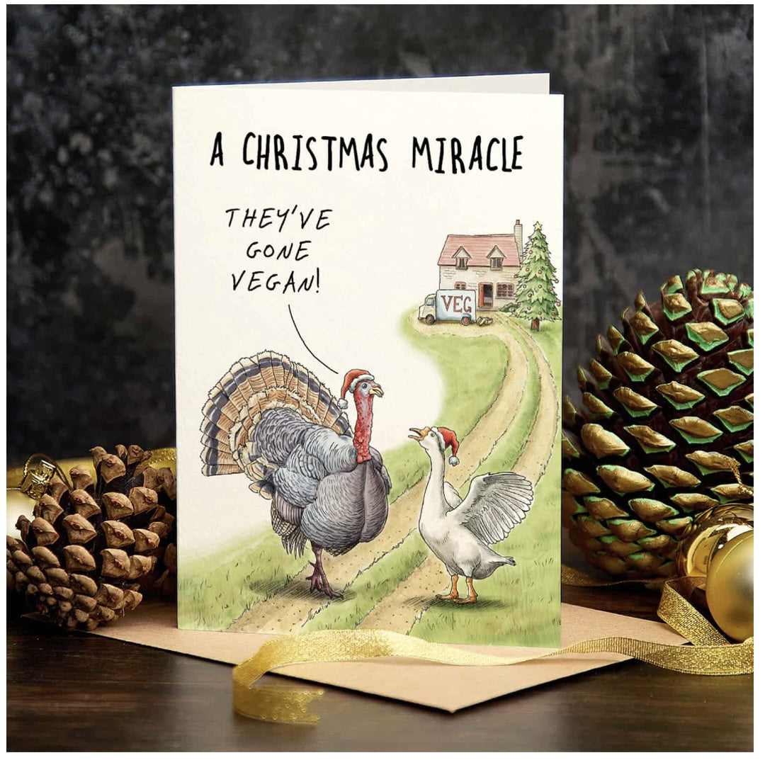Christmas Miracle – Funny Vegan Christmas Card