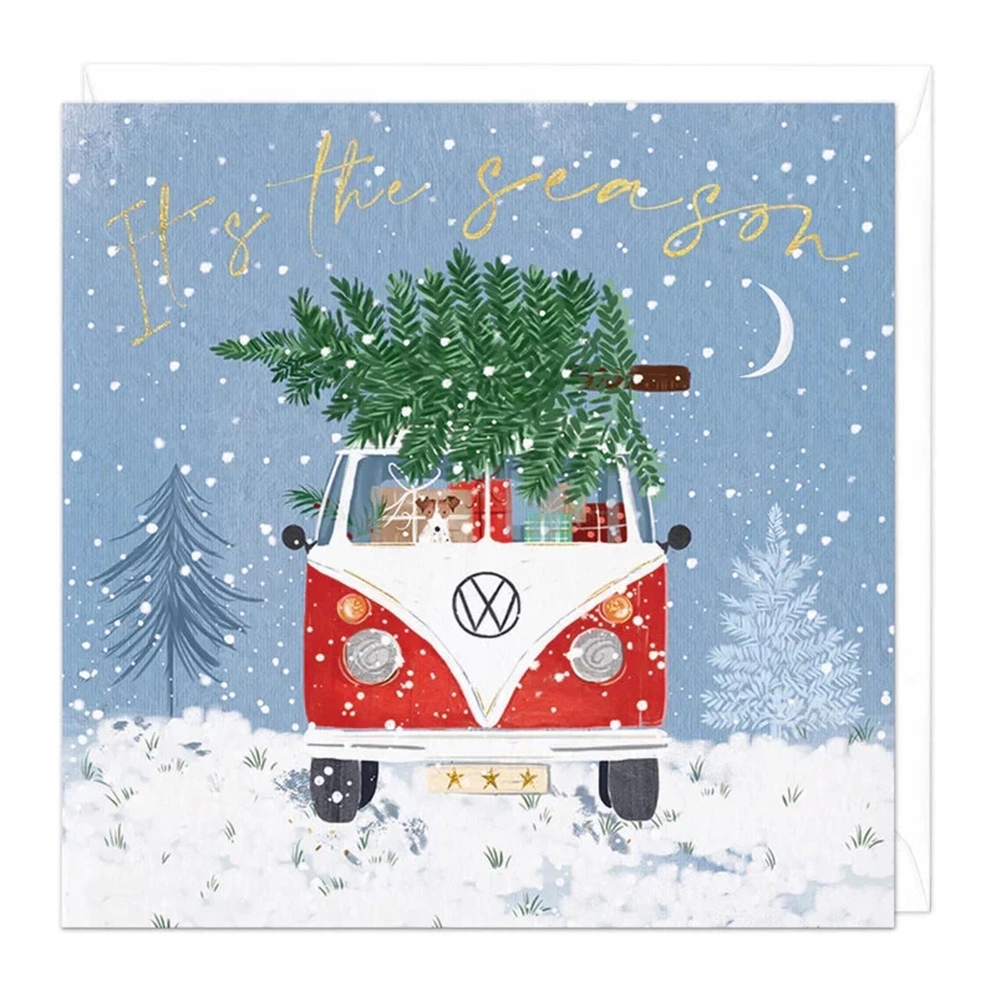 It’s the Season Christmas Card – VW Camper Van Design