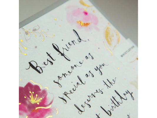 Best Friend Floral Birthday Card image 1