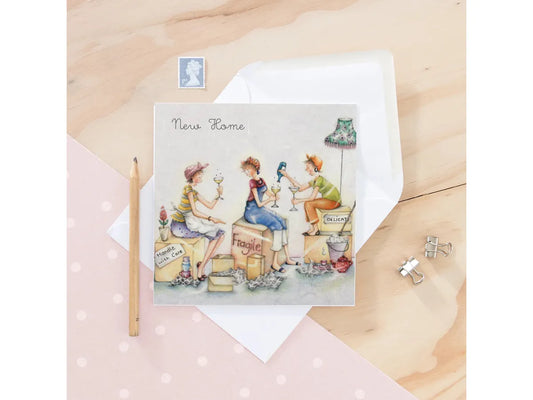 Girls together 'New Home' Card image 1