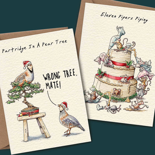 12 Days of Christmas Card Pack – 12 Designs