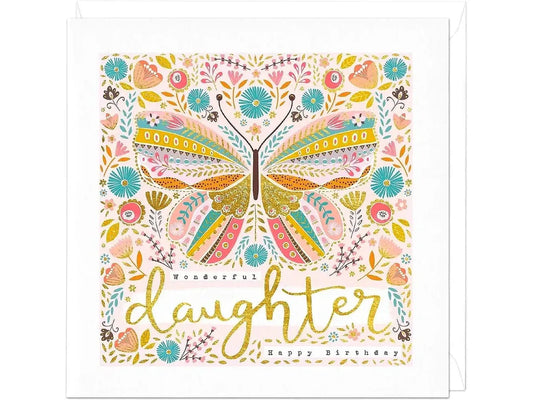 Beautiful Butterfly Daughter Birthday Card image 0