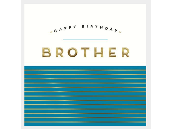 Brother Blue Stripes Birthday Card image 0