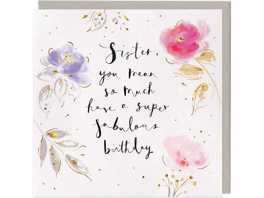 Sister Floral Birthday Card image 0