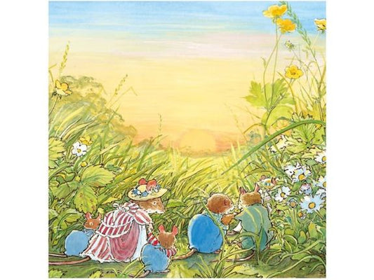 Brambly Hedge Sunset in the Meadow Greeting Card image 0