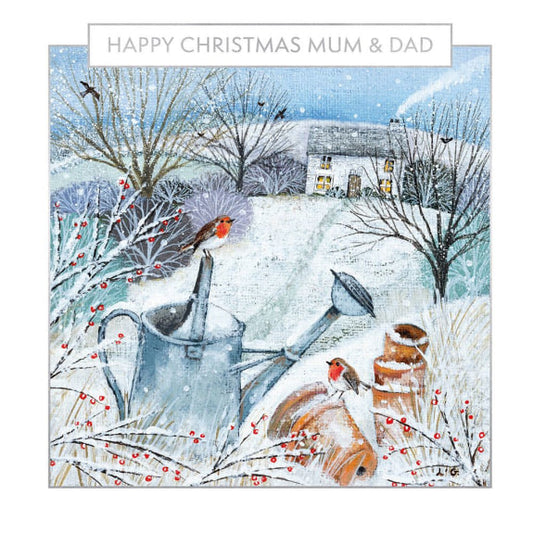 Happy Christmas Mum and Dad Christmas Card