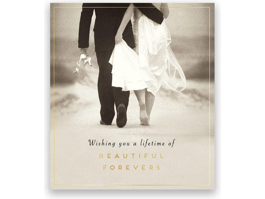 Wishing you a lifetime of Beautiful Forevers Wedding Card image 0