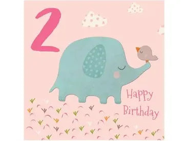 2nd Birthday Elephant Card image 0