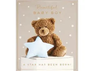 Beautiful Baby Boy A Star Has Been Born Card image 0