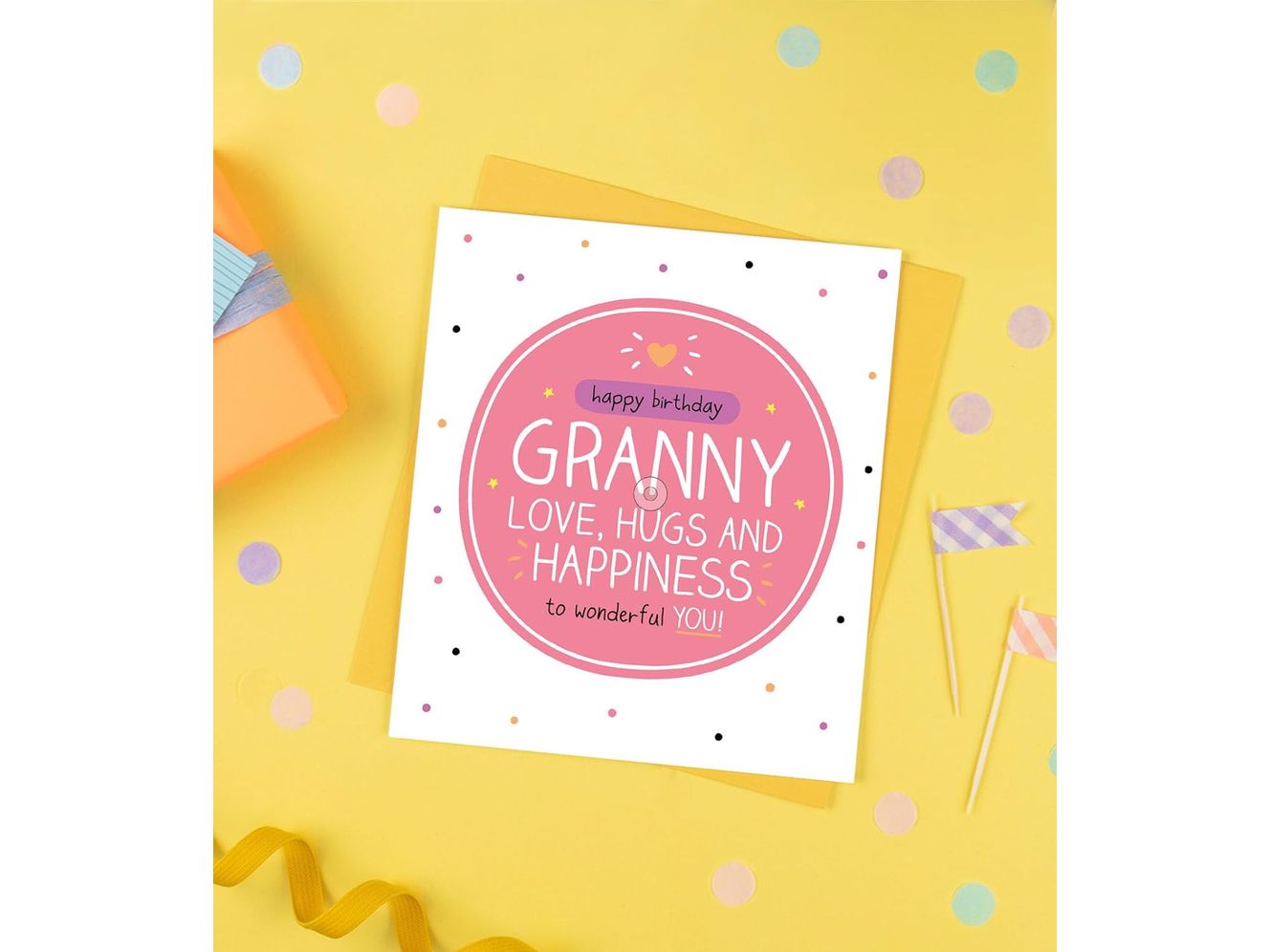 Granny Birthday Card - Granny Love, Hugs And Happiness image 0