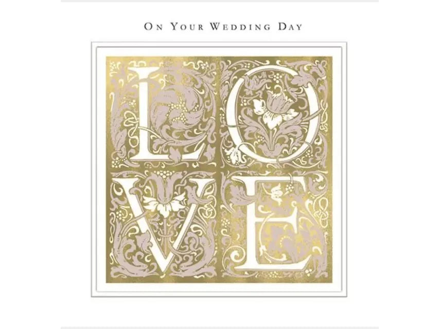 On Your Wedding Day LOVE Gold Foil Card image 0