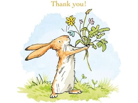 Anita Jeram Nutbrown Hare Thank You Card image 0