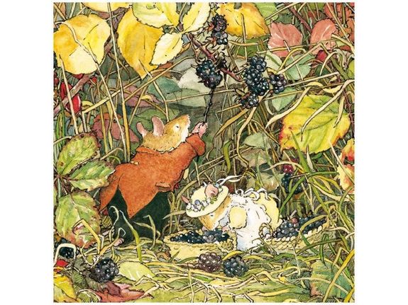 Brambly Hedge Blackberry Picking Greeting Card image 0