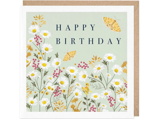 Butterflies and Daisies Birthday Card image 0