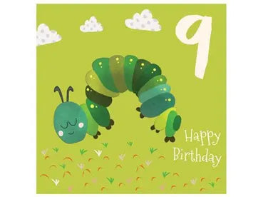 9th Birthday Caterpillar Card image 0