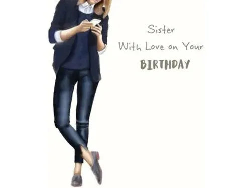 Sister With Love on Your Birthday Card image 0