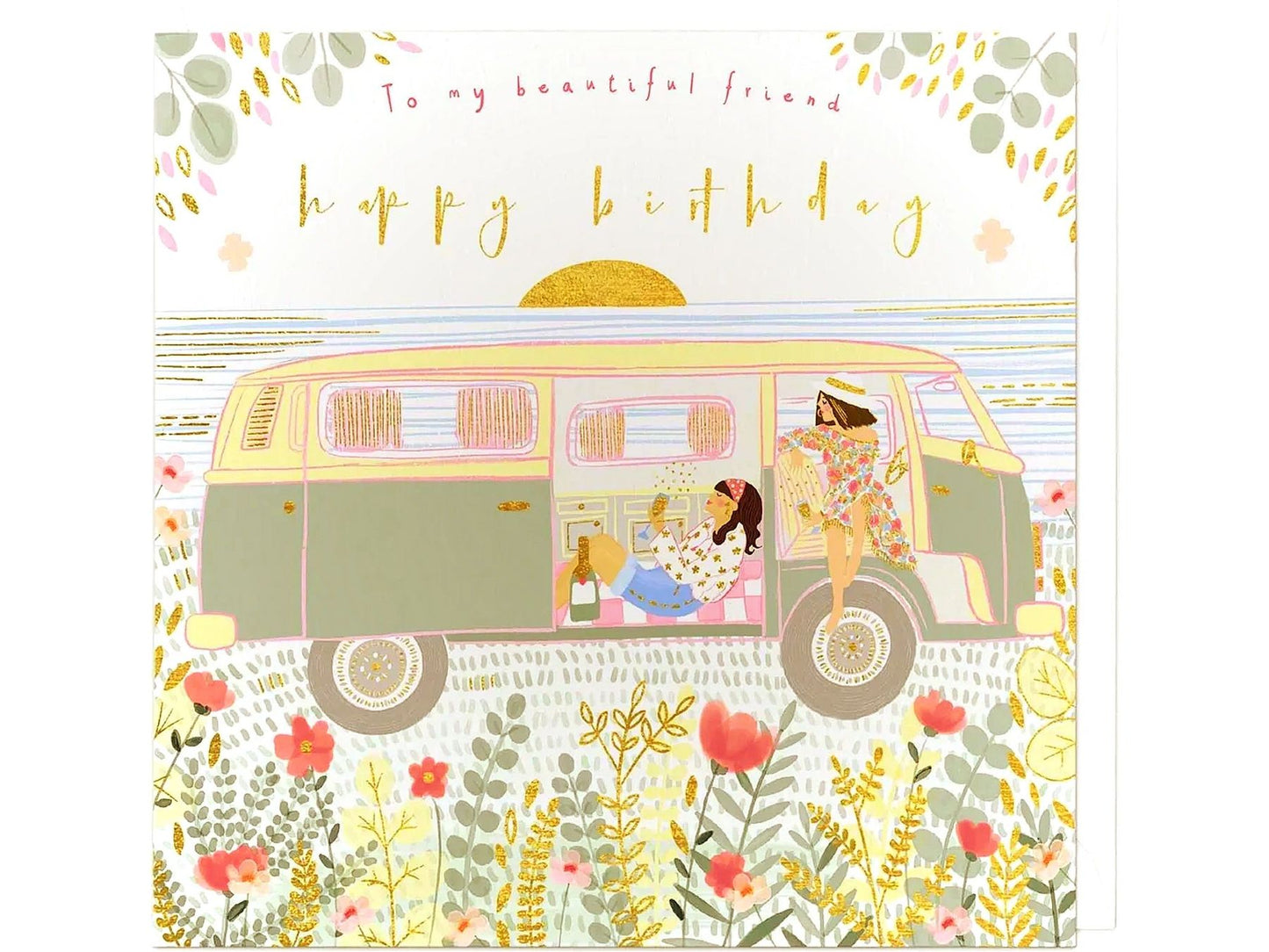 Beautiful Friend Camper Van Birthday Card image 0
