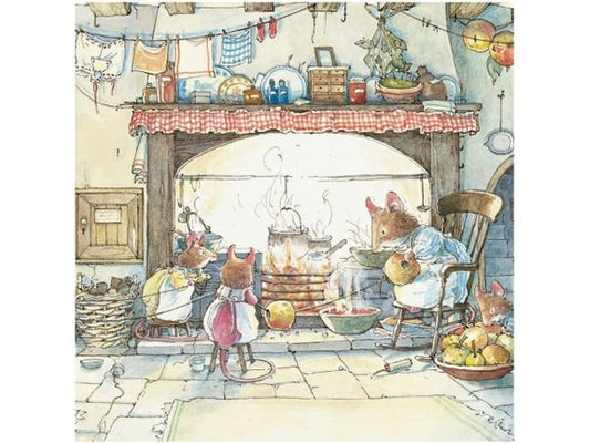 Brambly Hedge Kitchen at Crab Apple Cottage Greeting Card image 0