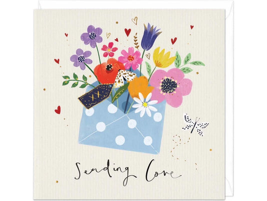 Sending Love Floral Envelope Card image 0