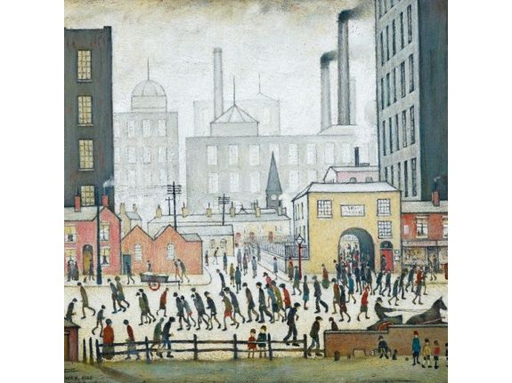 Coming from the Mill, 1930 by L S Lowry Greeting Card image 0