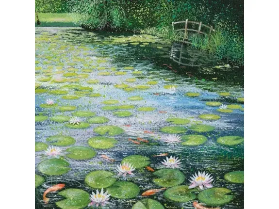 Waterlilies By Lucy Grossmith Greeting Card image 0