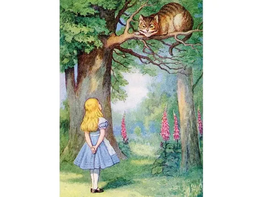 Alice and the Cheshire Cat Greeting Card image 0