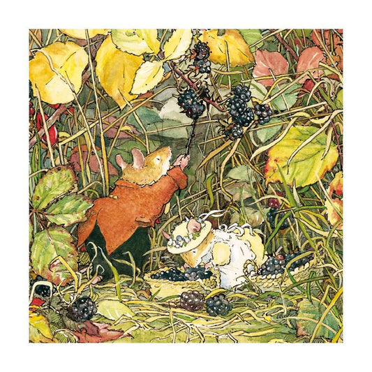 Brambly Hedge Blackberry Picking Greeting Card