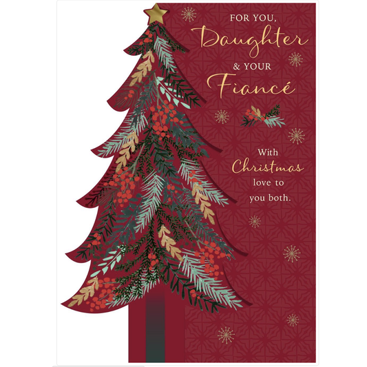Daughter and Fiancé Christmas Card – 3D Tree Design