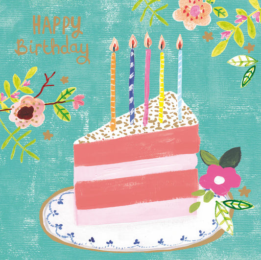 Happy Birthday Slice of Cake