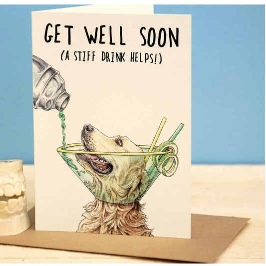 Funny Get Well Soon Dog Card