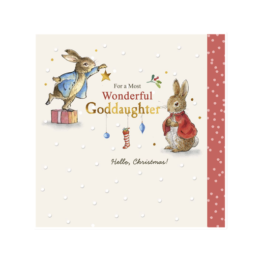 Goddaughter Christmas Card – Peter Rabbit Design  Meta description: