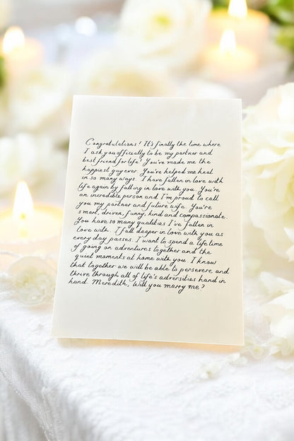 Handwritten Letter White Wove with wax seal