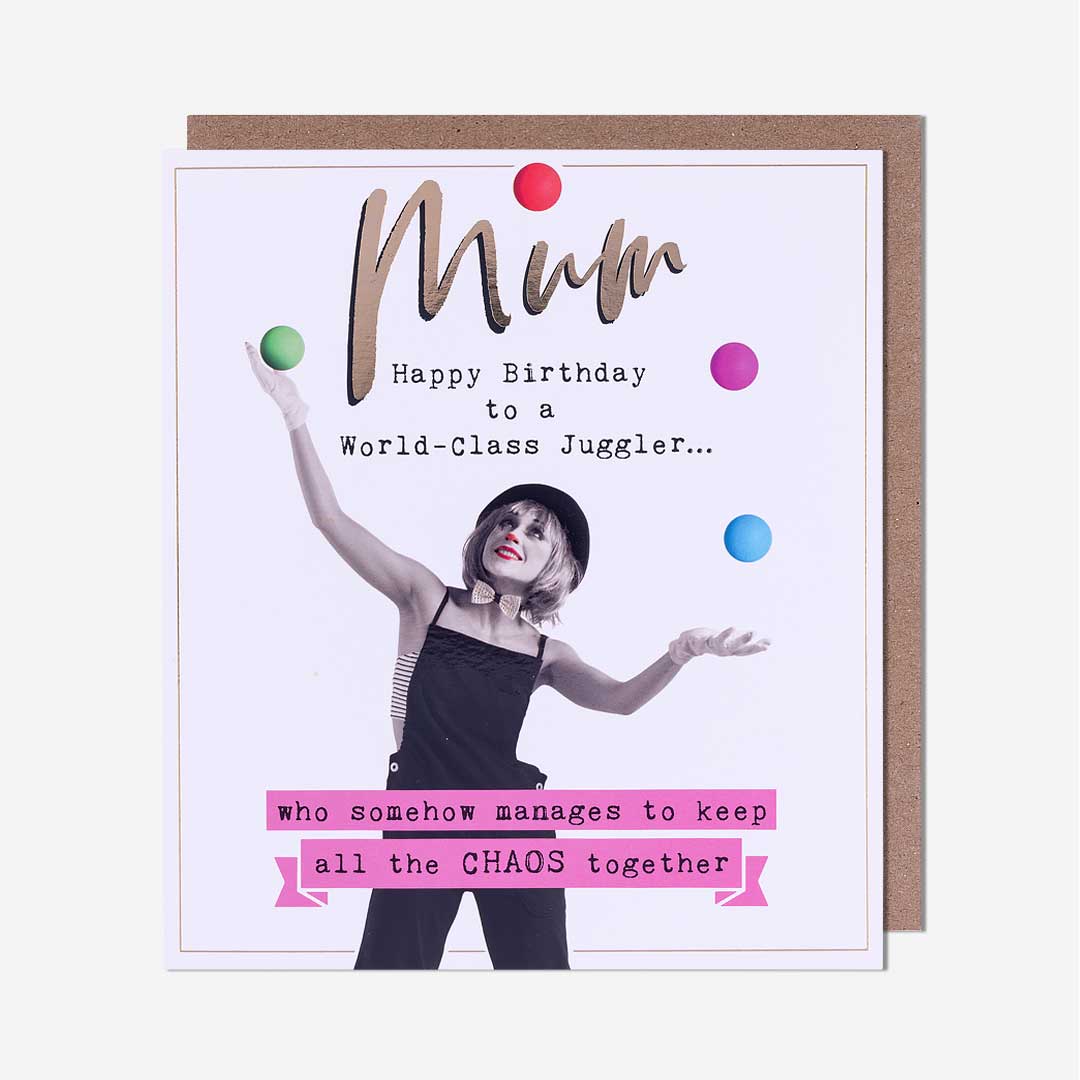 World Class Juggling Mum Card