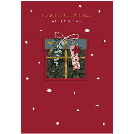 Other Half Christmas Card – Red Gift Box Design