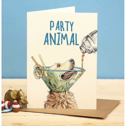 Funny Party Animal Dog Card