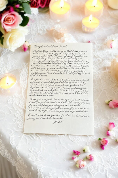 Handwritten Letter Cream Wove with wax seal