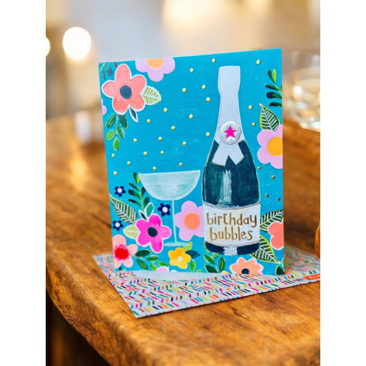 Birthday Bubbles Champagne Card – by Paper Salad