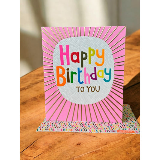 Happy Birthday to You Rainbow Lettering Card – by Paper Salad