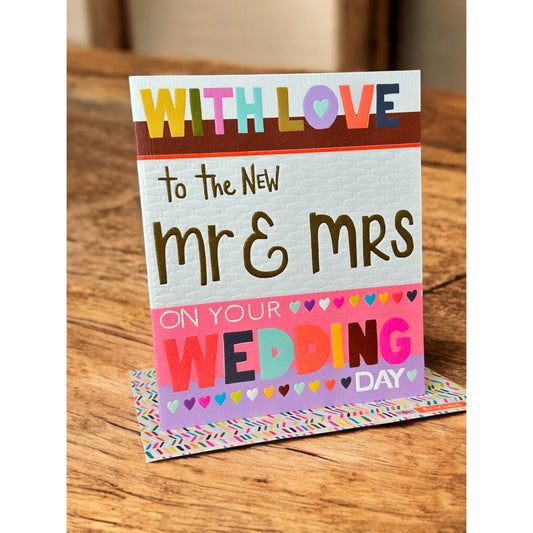 With Love to the New Mr & Mrs Wedding Card