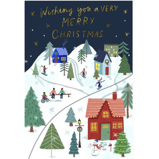 Winter Village Christmas Card – With Love