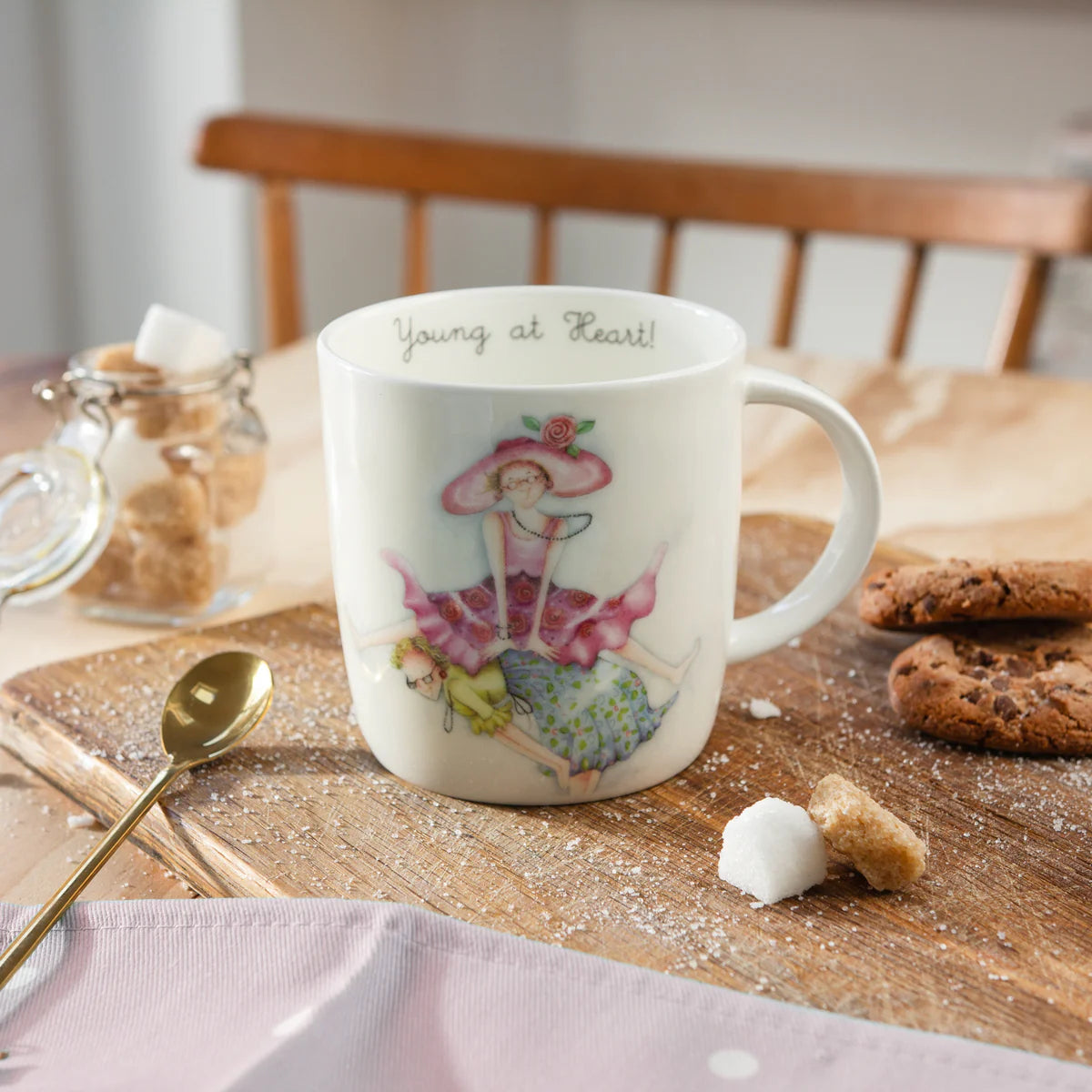 Young At Heart Fine China Mug by Bernie Parker