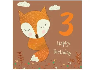 3rd Birthday Fox Card image 0