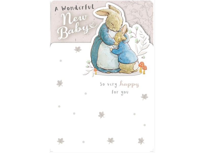 A Wonderful New Baby Beatrix Potter Card image 0