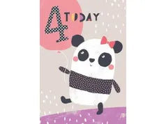 Panda 4 Today Birthday Card image 0